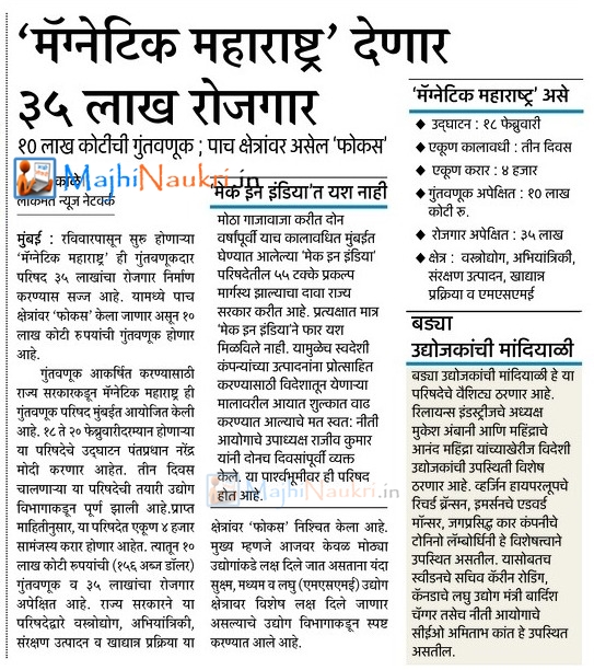Magnetic Maharashtra Recruitment 2018-19