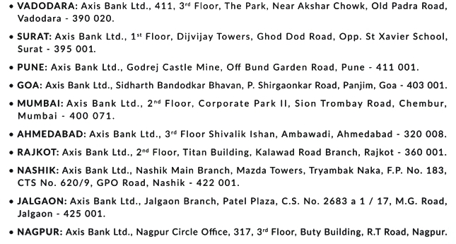 Axis Bank Recruitment Interview Venue